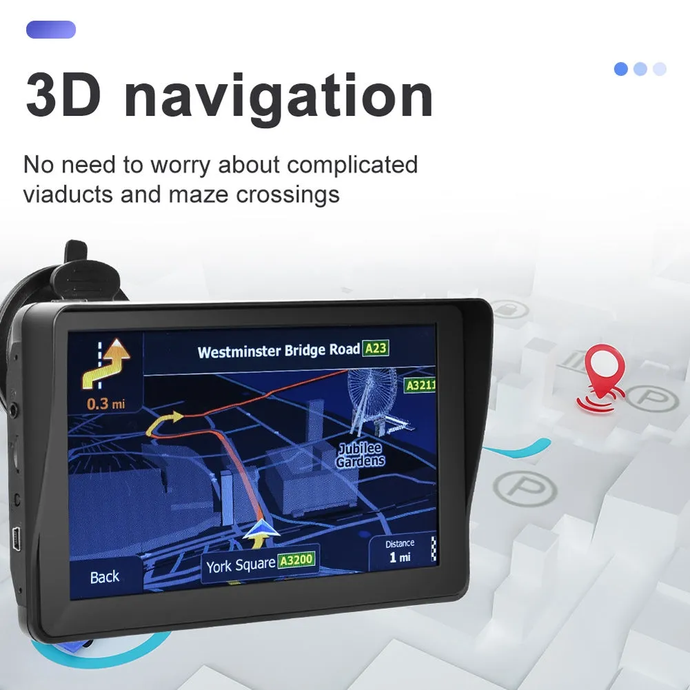 Car Navigation Device HD 7-inch Wire-controlled Touch Screen