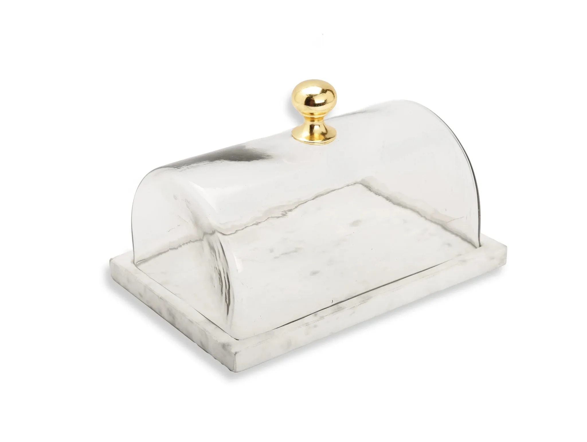 Classic Touch Clear/White Marble Cake Dome 1pc
