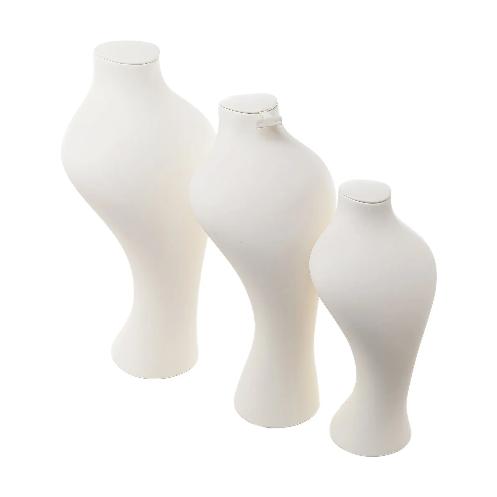 Cream Leatherette Bust Small