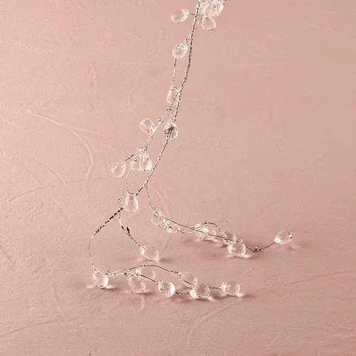 CRYSTAL & SILVER WIRE DECORATIVE GARLAND