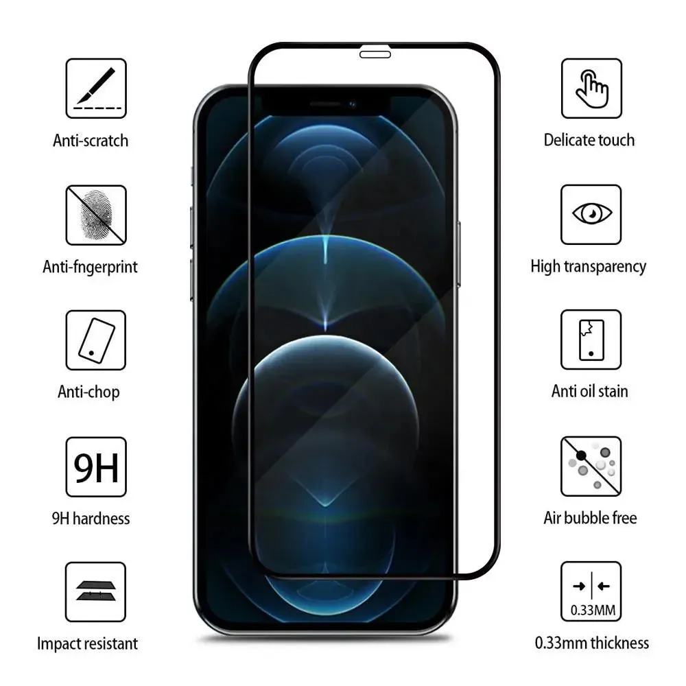Curved Tempered Glass Screen Protector for iPhone 12 Pro Max