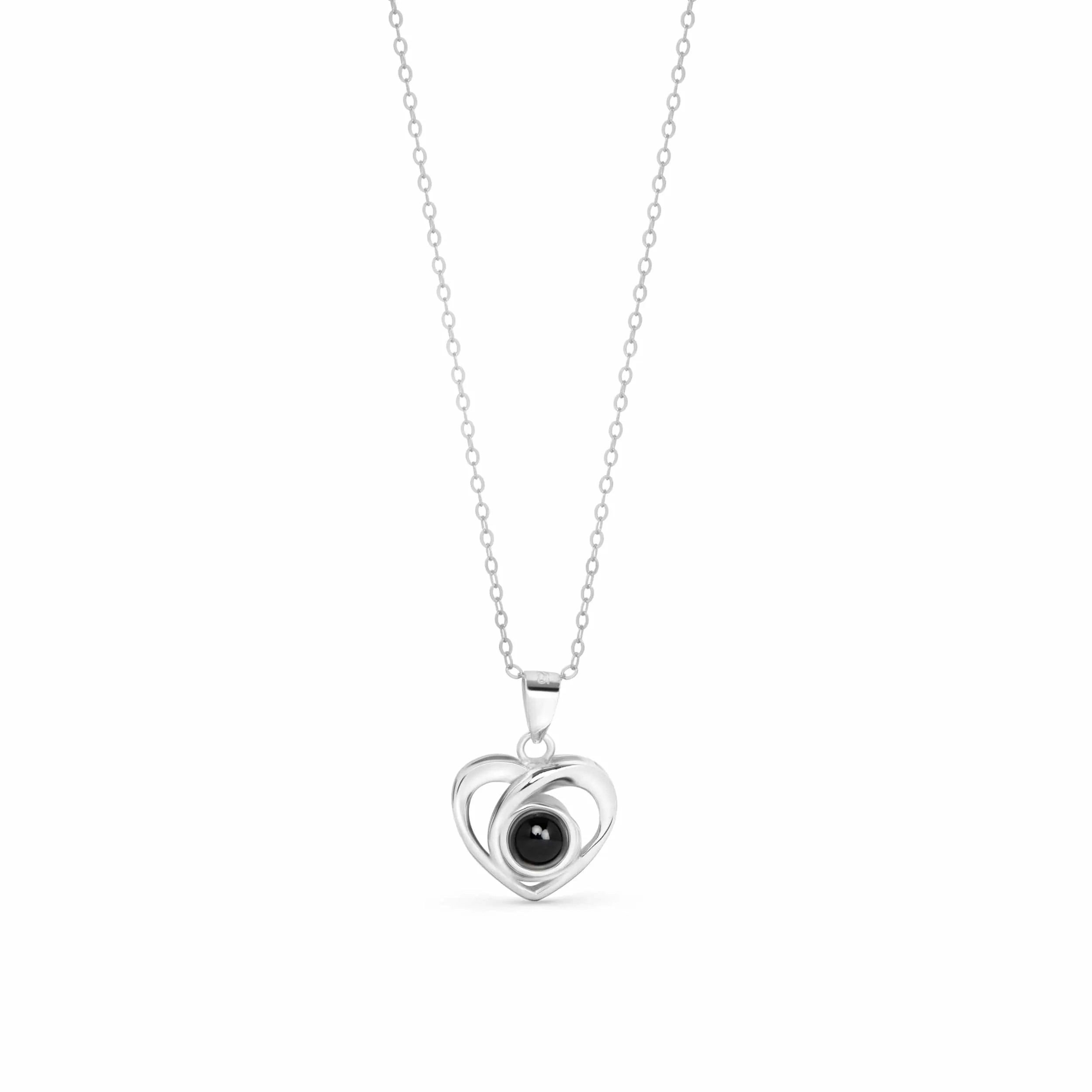 Custom Photo Projection Heart Necklace