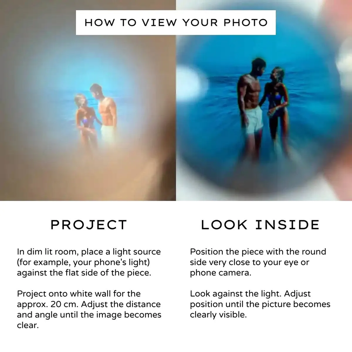 Custom Photo Projection Necklace