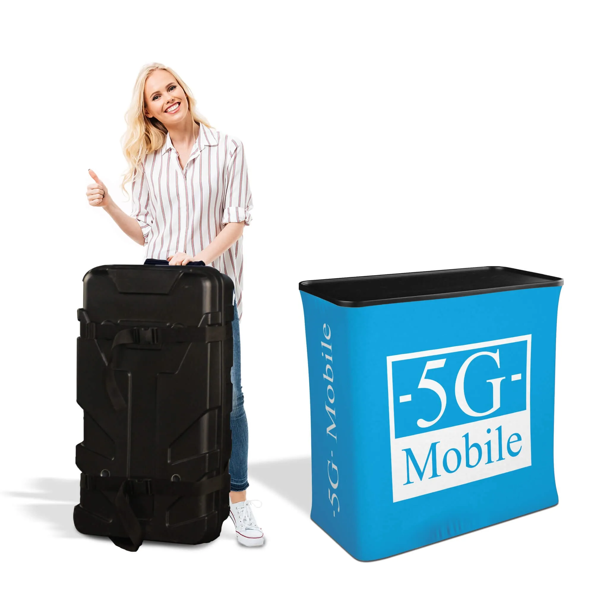 Custom Straight Fabric Pop-Up Display
