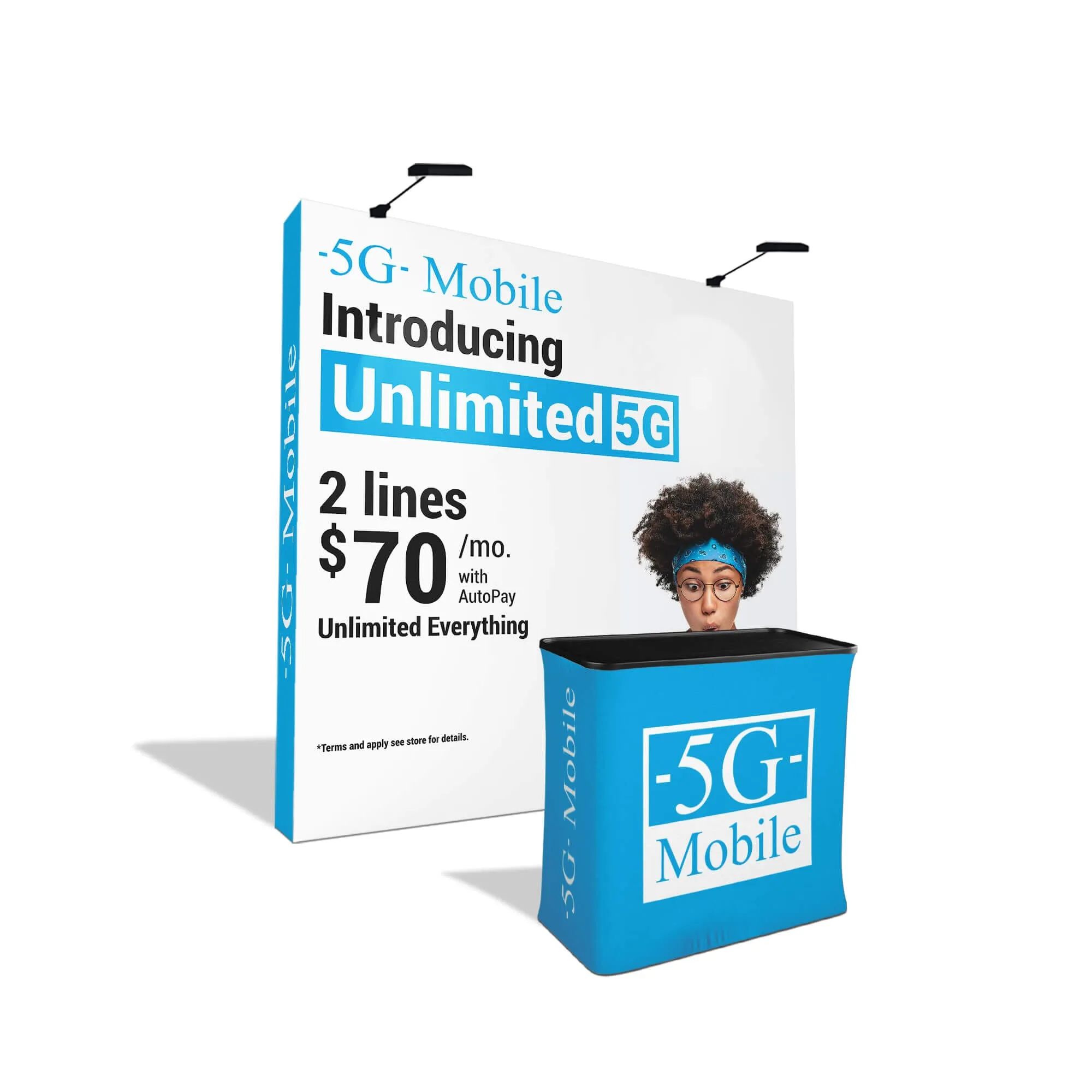 Custom Straight Fabric Pop-Up Display