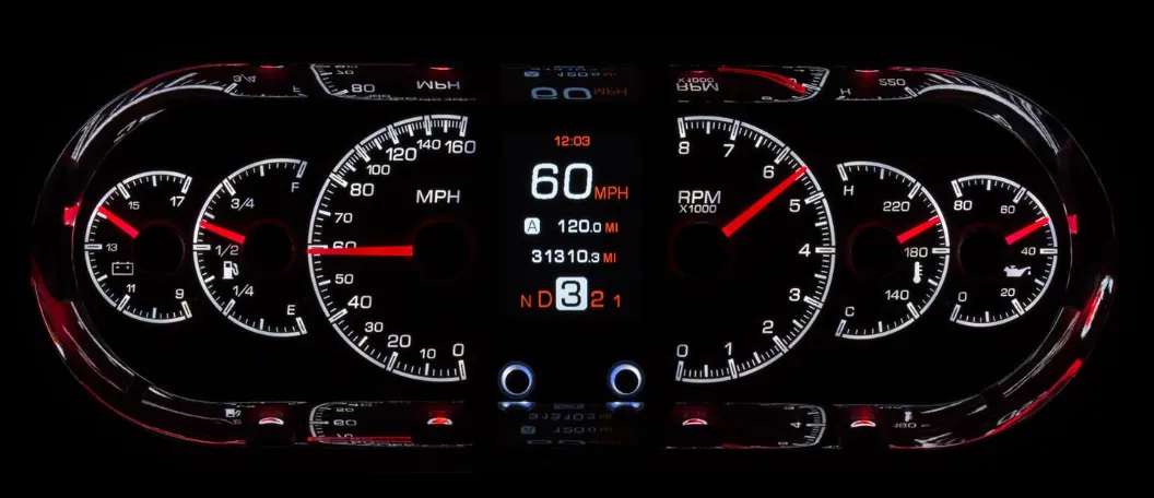 DIGITAL DASH CLUSTER 20-18 FOR DEFENDER WITH LS3 ENGINE