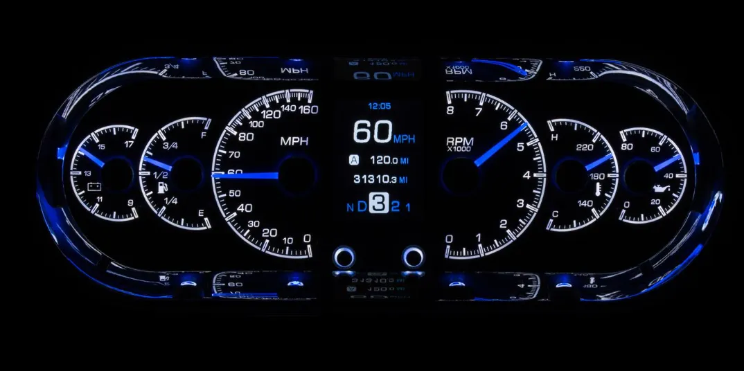 DIGITAL DASH CLUSTER 20-18 FOR DEFENDER WITH LS3 ENGINE