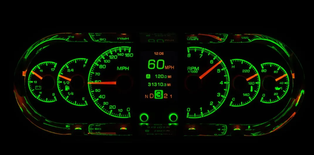 DIGITAL DASH CLUSTER 20-18 FOR DEFENDER WITH LS3 ENGINE