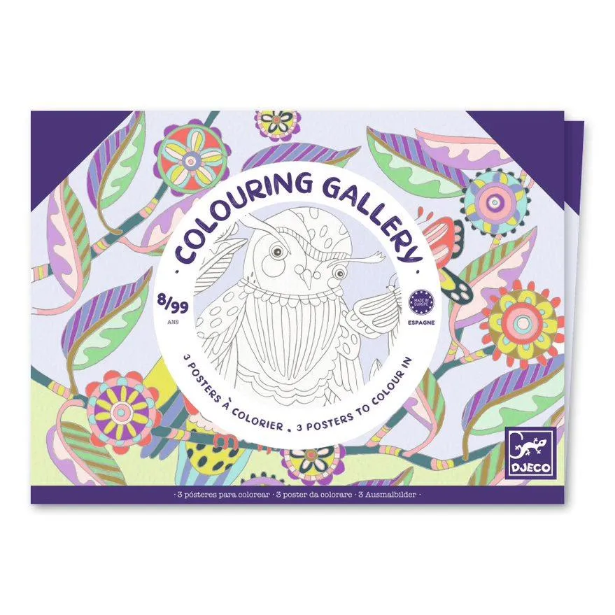 Djeco Colouring Gallery Kit - Birds