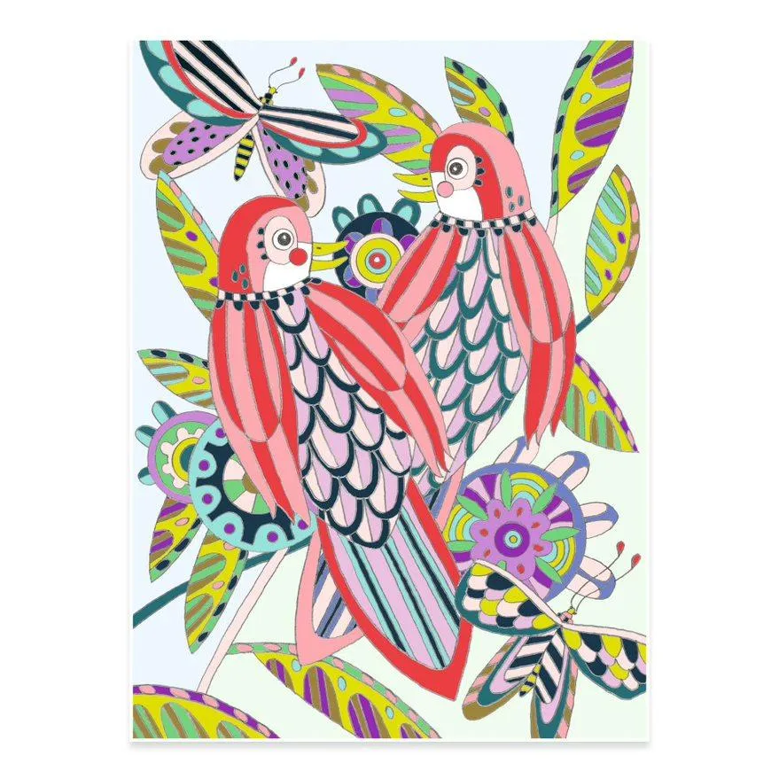 Djeco Colouring Gallery Kit - Birds