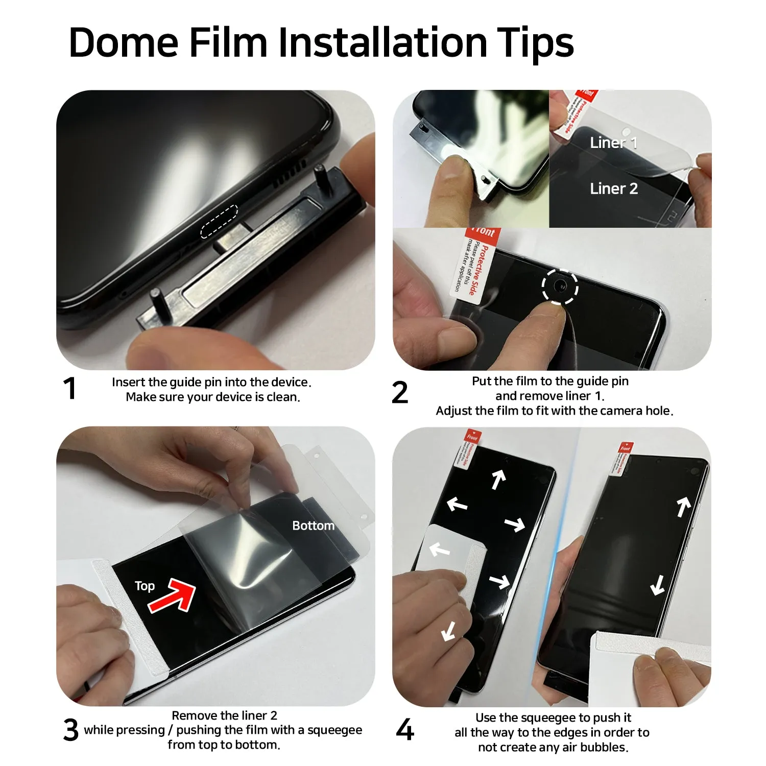 [Dome Premium Film] Galaxy S21 Ultra EPU Film Screen Protector with Glass Camera Protector - 5PACK