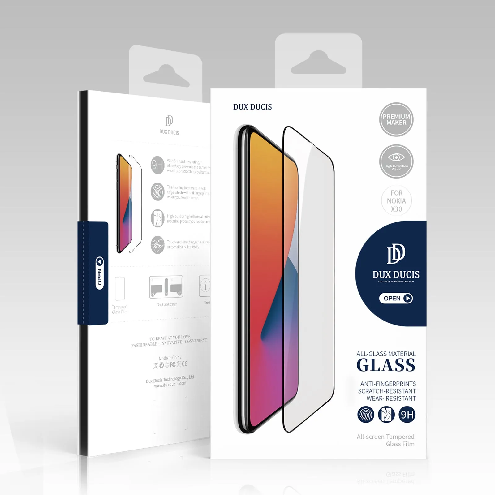 DUX DUCIS Tempered Glass Screen Protector Guard for Nokia X30 - Black