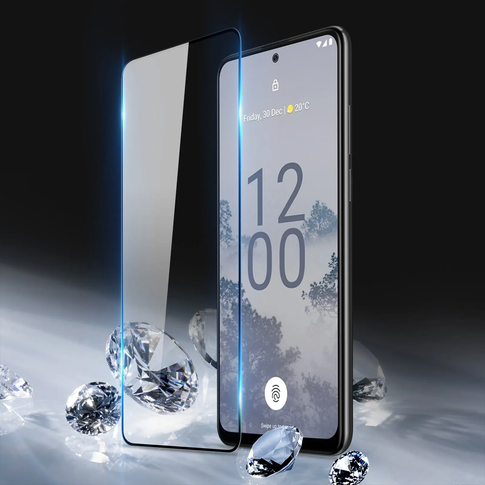DUX DUCIS Tempered Glass Screen Protector Guard for Nokia X30 - Black