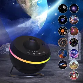 Dynamic Meteor 13 In 1 Ultra Clear Galaxy Projector Lamp Rotary Space Ball Planetarium Projector Lights