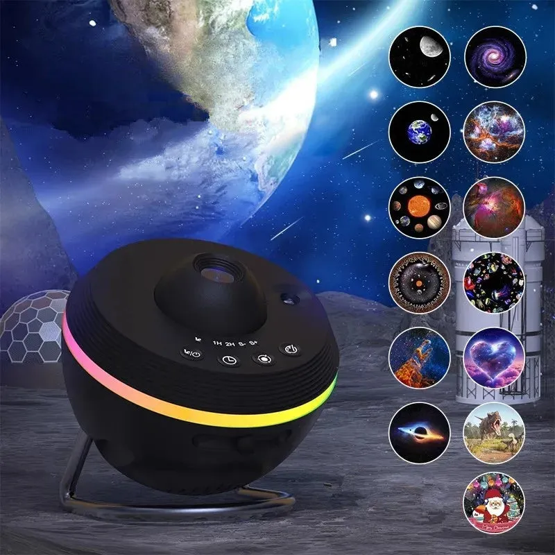 Dynamic Meteor 13 In 1 Ultra Clear Galaxy Projector Lamp Rotary Space Ball Planetarium Projector Lights