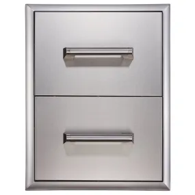 Edgestar E160DRAW2 16" Wide Double Storage Drawers in Stainless Steel