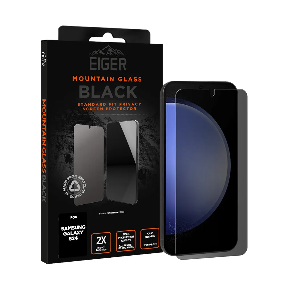 Eiger Mountain BLACK Privacy Screen Protector for Samsung Galaxy S24