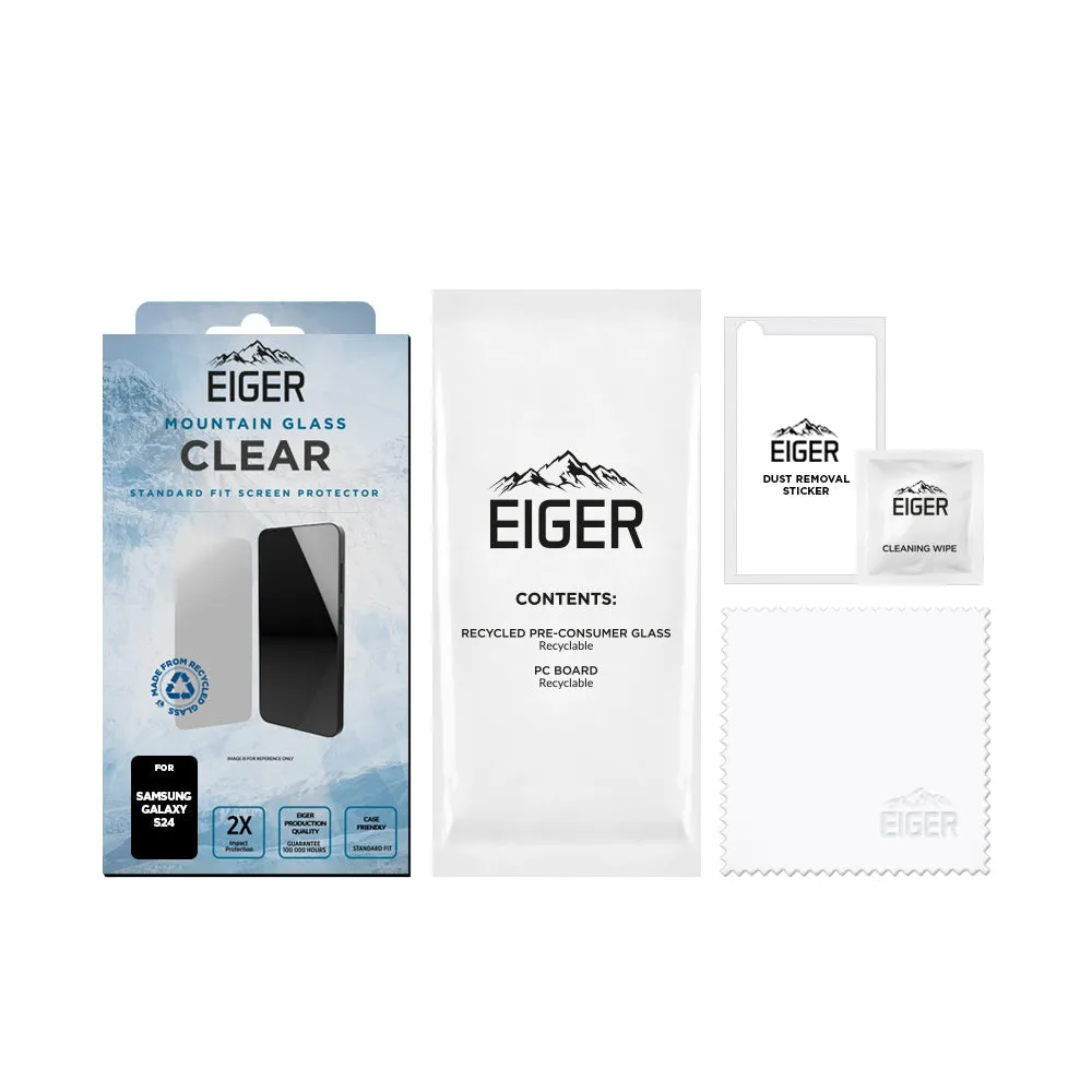 Eiger Mountain Glass CLEAR Screen Protector for Samsung Galaxy S24