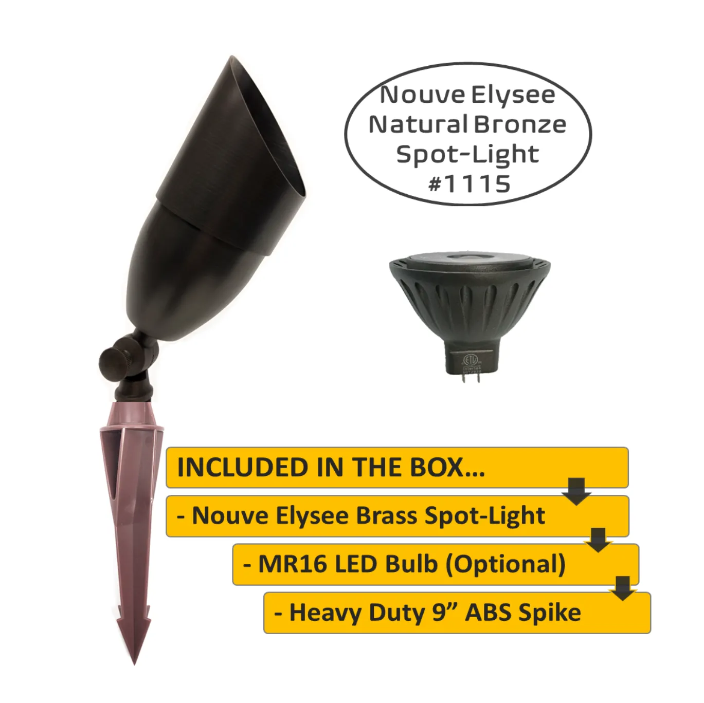 Elysee Solid Brass Directional Spot Light