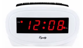 Equity® 30227 0.6" Red LED Alarm Clock with White Case