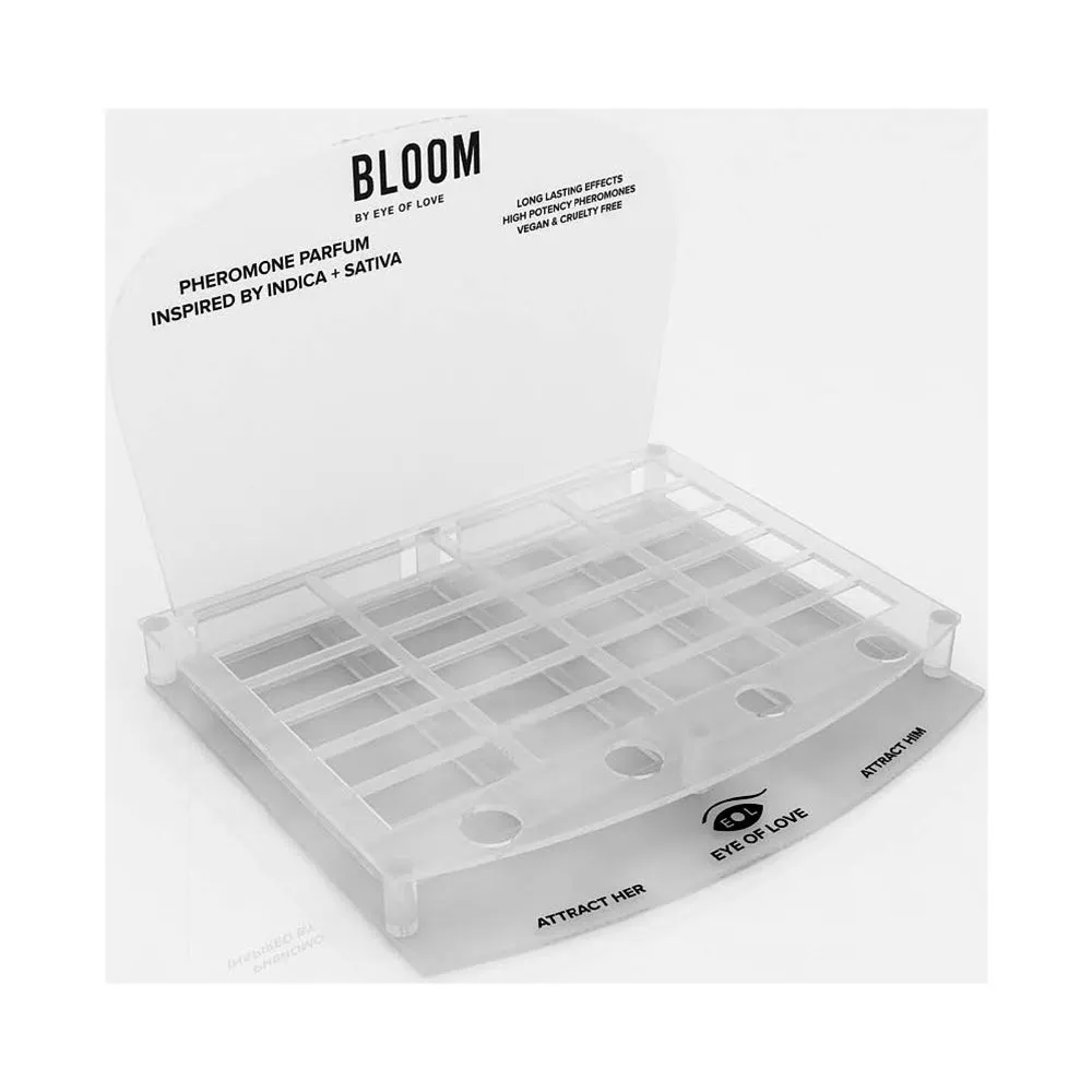 Eye of Love Bloom Pheromone 10 ml Display 4x6 Prepack with Testers - Acrylic