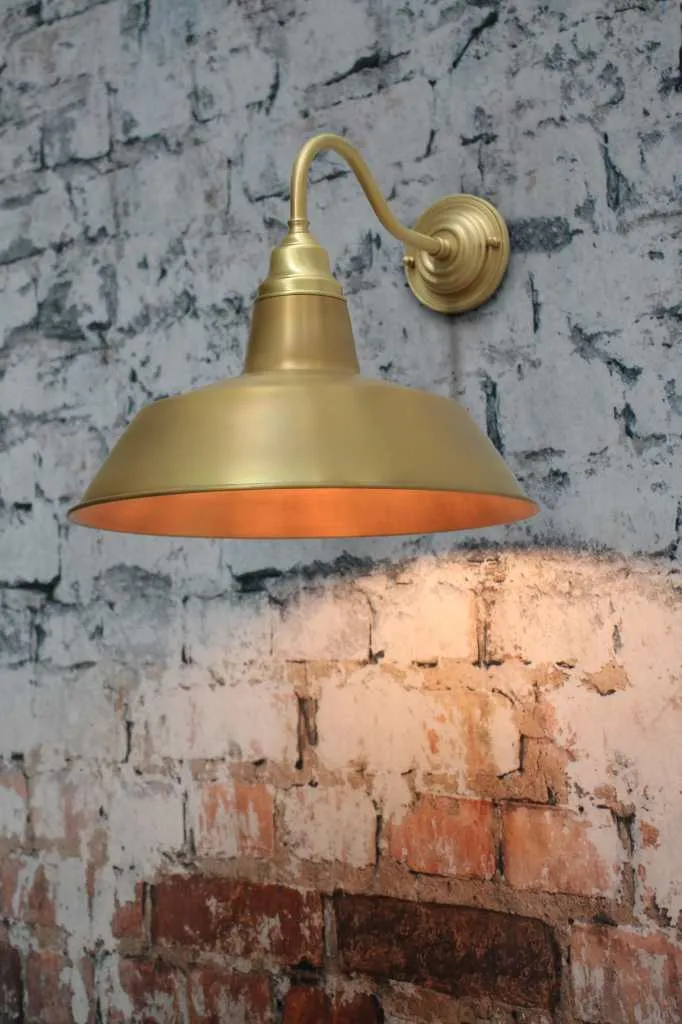Factory Gooseneck Outdoor Wall Light