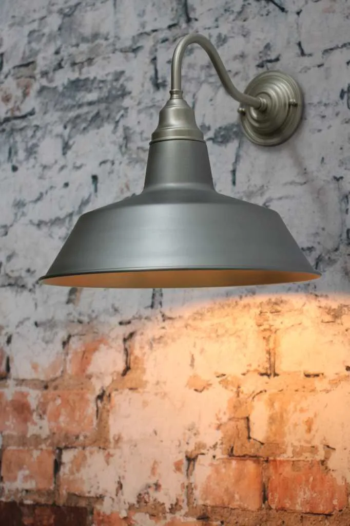 Factory Gooseneck Outdoor Wall Light