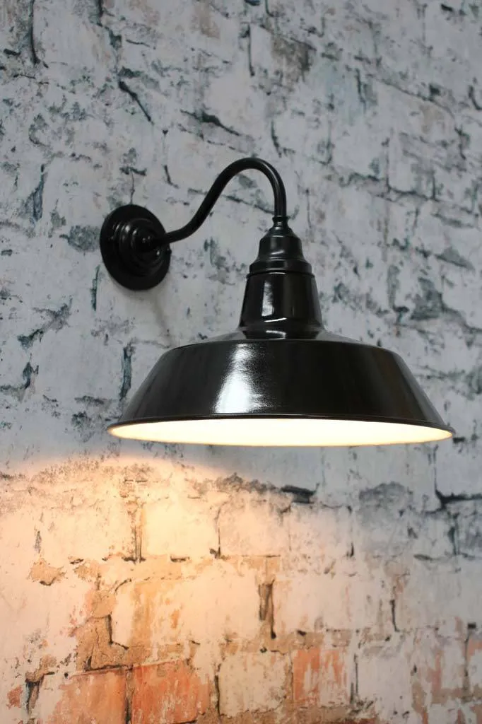 Factory Gooseneck Outdoor Wall Light