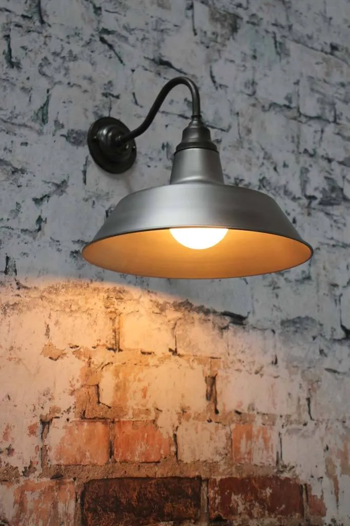 Factory Gooseneck Outdoor Wall Light