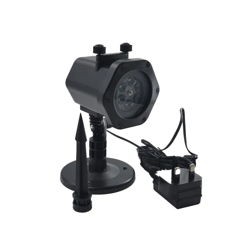 Festive Projector Lights, 12 Card LED Outdoor Indoor Landscape Projection Lamp Waterproof Mobile Spotlight Halloween Christmas Wedding Parties etc