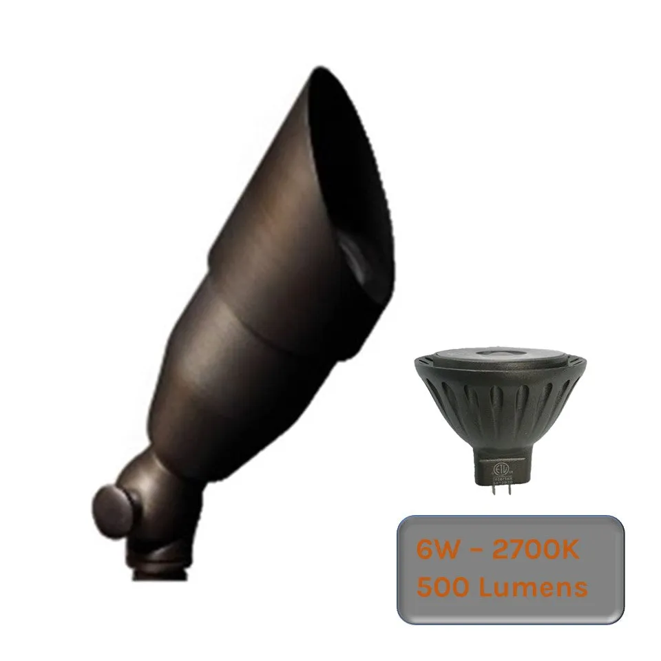 Finesse Solid Cast Brass Directional Spot Light Natural Bronze