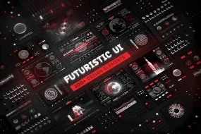 Futuristic UI Kit – 200 design elements