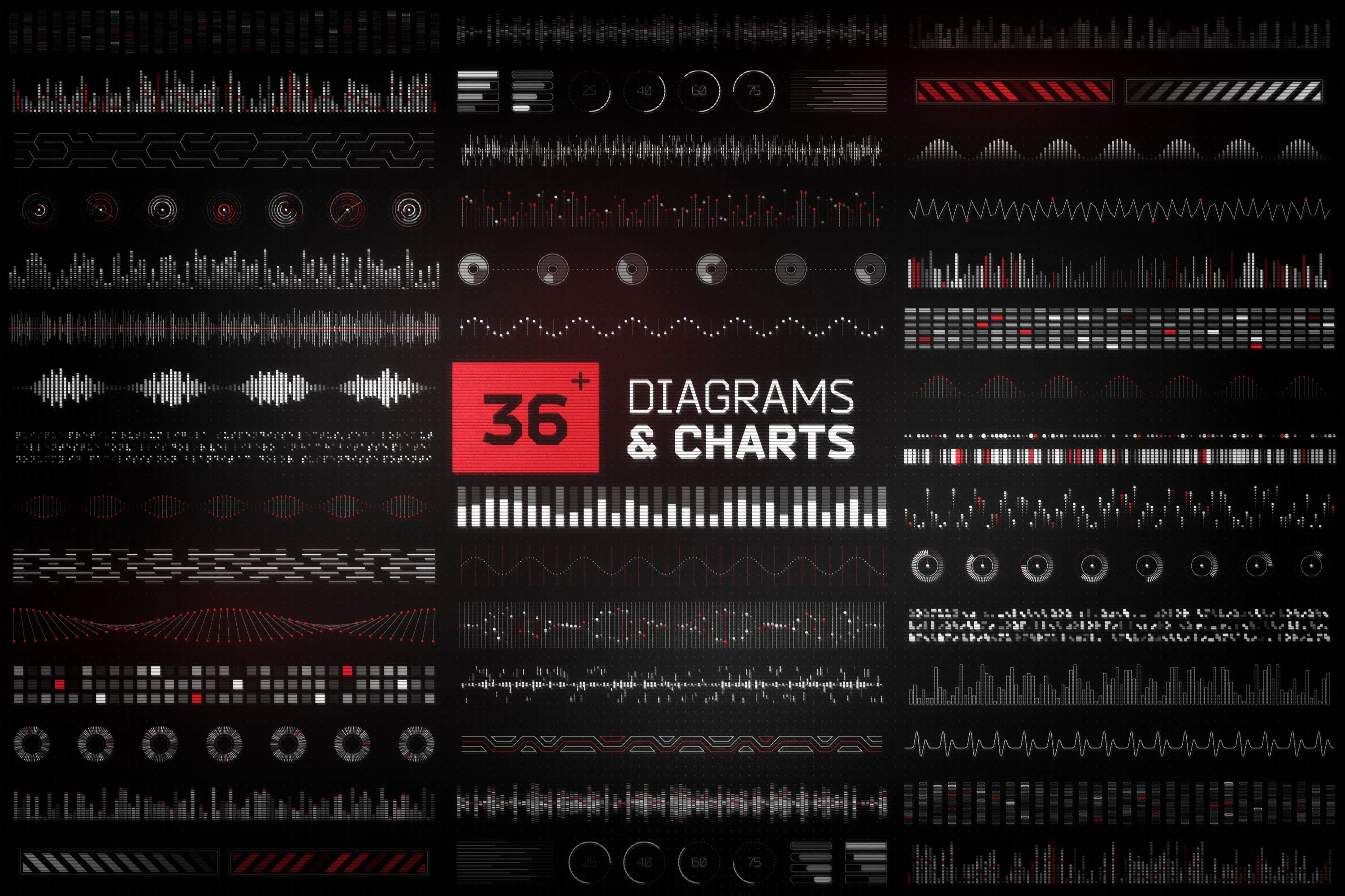 Futuristic UI Kit – 200 design elements