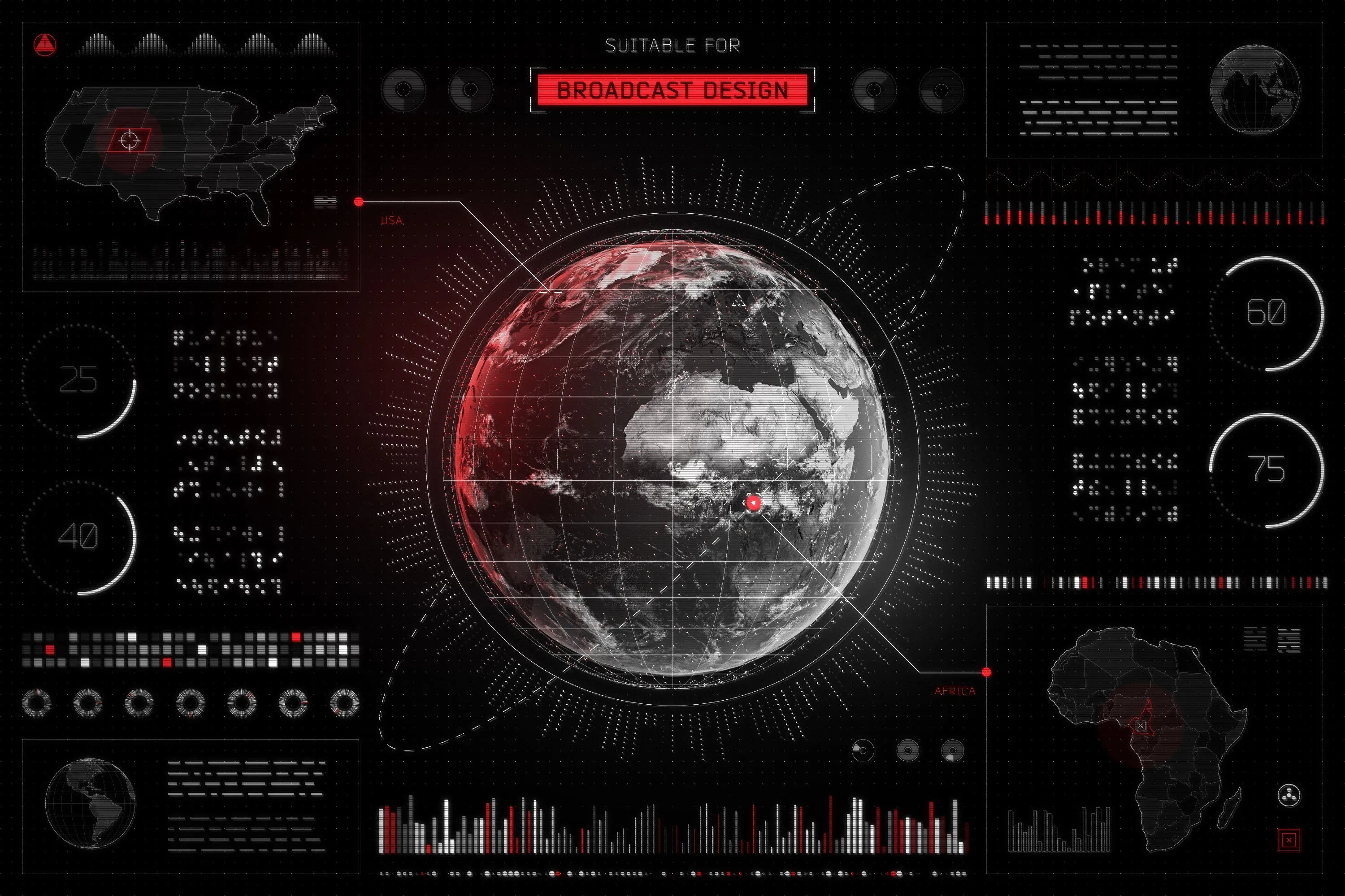 Futuristic UI Kit – 200 design elements