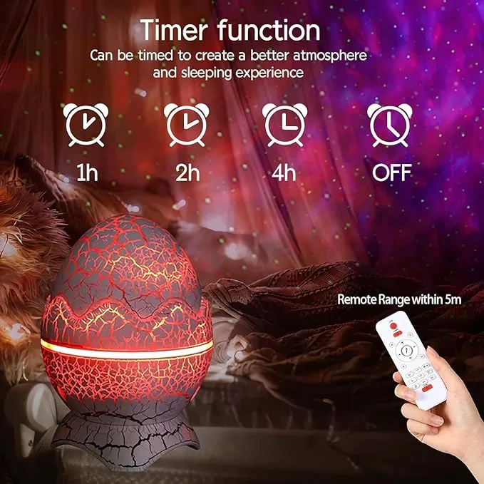 Galaxy Projector Light for Bedroom Star Projector Dinosaur Egg Night Lights for Kids Room