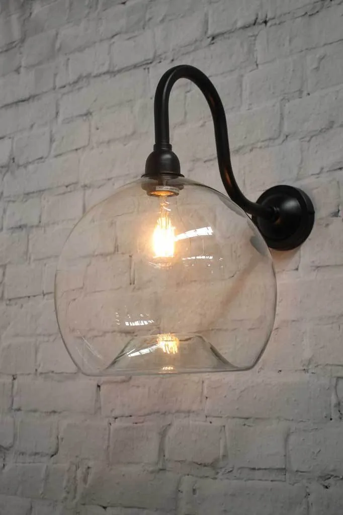 Glass Outdoor Wall Light