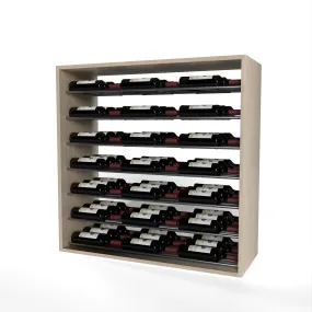 GrandCellar™ - 8 Column Full-Depth Label-Forward Horizontal Wine Display  - 36"- Gunmetal Metal Rods