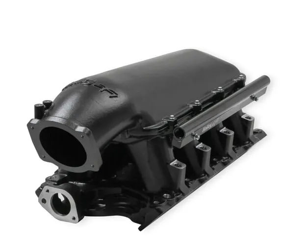 Holley EFI 300-242BK Black Ford 351W (9.5" Deck) Ford Hi-Ram Intake Manifold with 105mm LS Throttle Body Flange Top