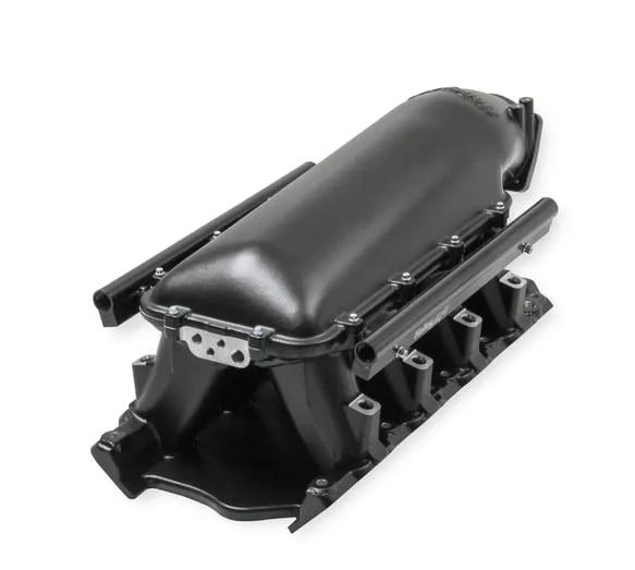 Holley EFI 300-242BK Black Ford 351W (9.5" Deck) Ford Hi-Ram Intake Manifold with 105mm LS Throttle Body Flange Top