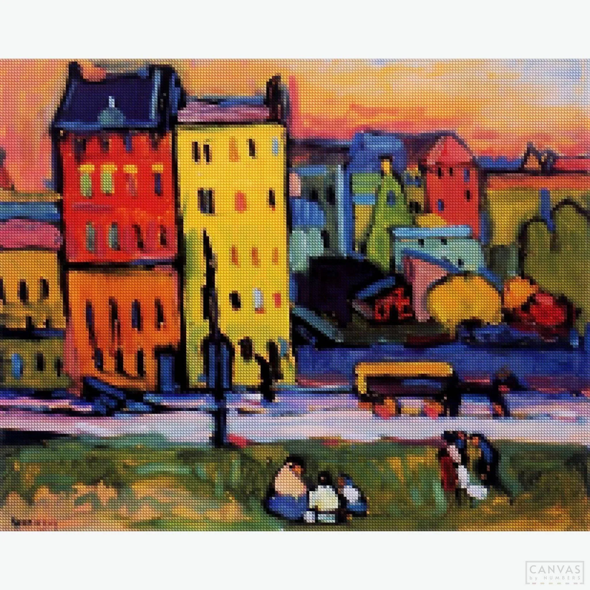 Houses in Munich - Diamond Painting