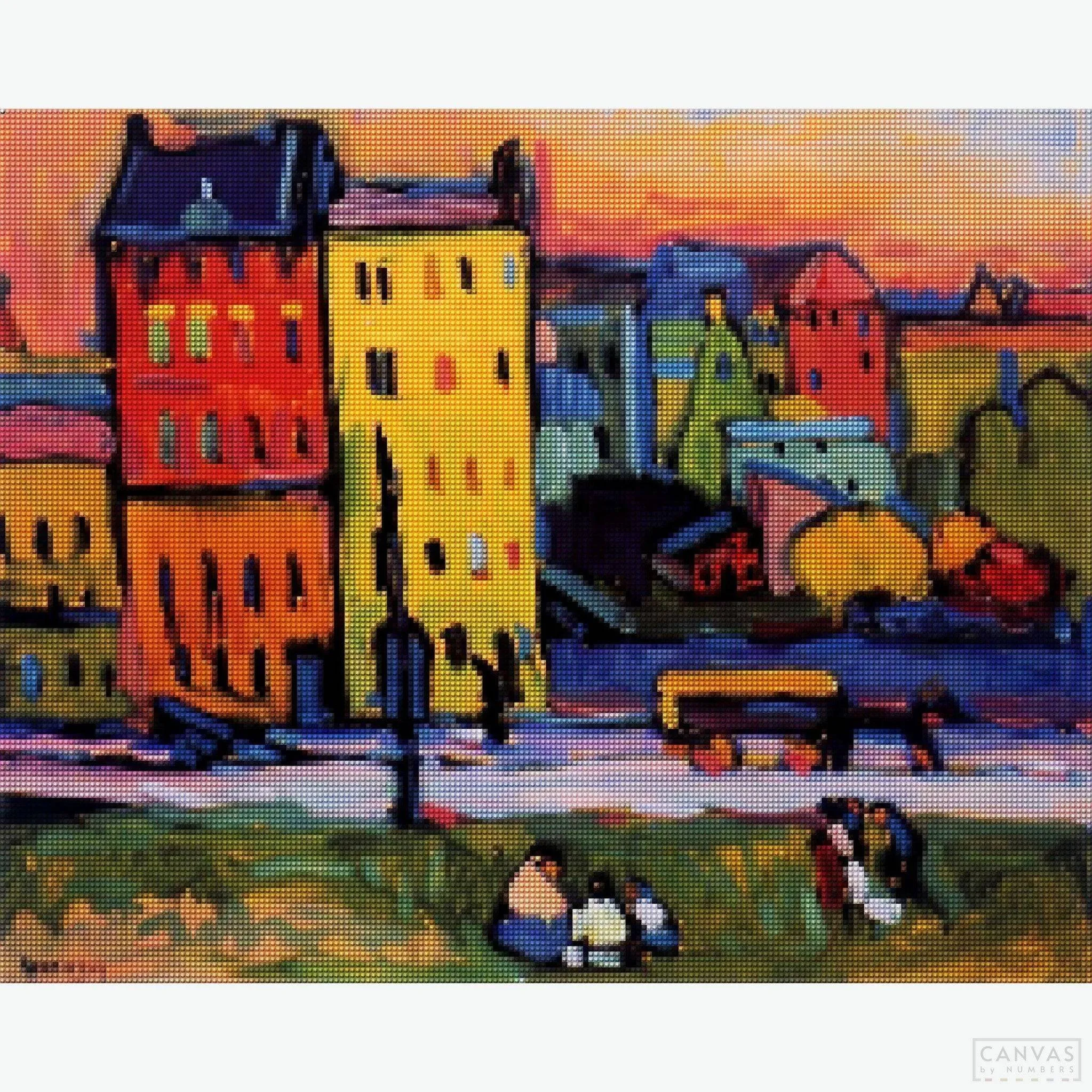 Houses in Munich - Diamond Painting