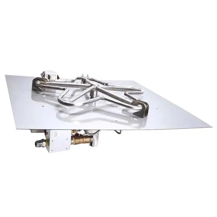 HPC 36" Square Flat Pan Electronic Ignition Fire Pit Insert 36FSSEI-SQ