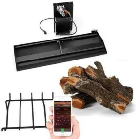 HPC Fire 22" Arizona Weathered Oak Dual Step H-Burner Electronic Ignition HI/LO Fireplace Insert