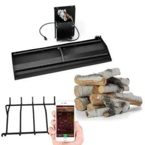 HPC Fire 22" Aspen Birch Dual Step H-Burner Electronic Ignition Hi/Lo Fireplace Insert