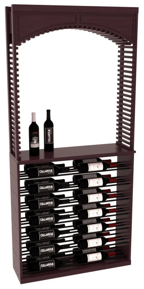 InstaCellar - 35" Cellar Arch / Horizontal Display Combo - Black Metal Rods