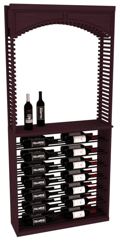 InstaCellar - 35" Cellar Arch / Horizontal Display Combo - Black Metal Rods