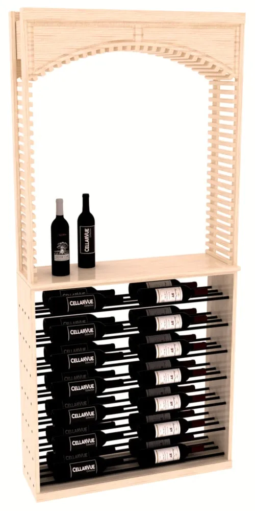 InstaCellar - 35" Cellar Arch / Horizontal Display Combo - Black Metal Rods