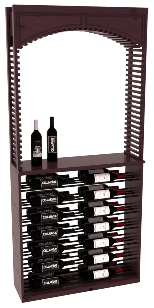 InstaCellar - 35" Cellar Arch / Horizontal Display Combo - Black Metal Rods