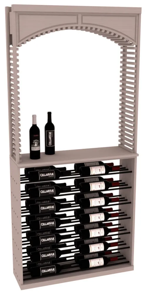InstaCellar - 35" Cellar Arch / Horizontal Display Combo - Black Metal Rods