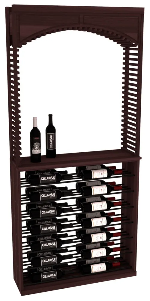 InstaCellar - 35" Cellar Arch / Horizontal Display Combo - Black Metal Rods